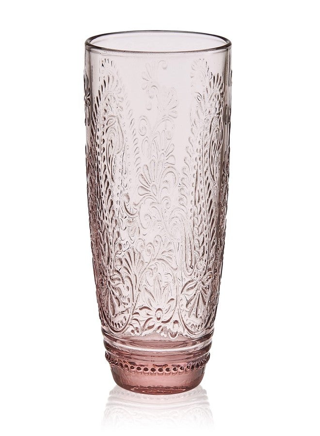 Fitz & Floyd Fitz and Floyd Maddi Highball Tumbler Cups, Set of 4, Blush - Image 2